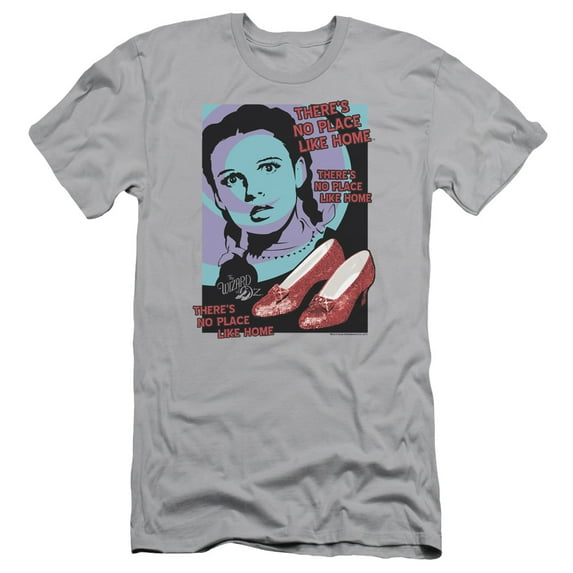Wizard Of Oz Click 3 Times Adult 30/1 T-Shirt Silver