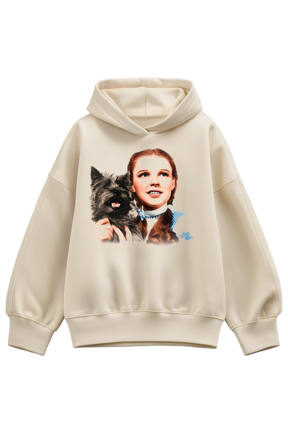 Wizard Of Oz - Dorothy And Toto - Ladies Oversized Fleece Hoodie Sweatshirt