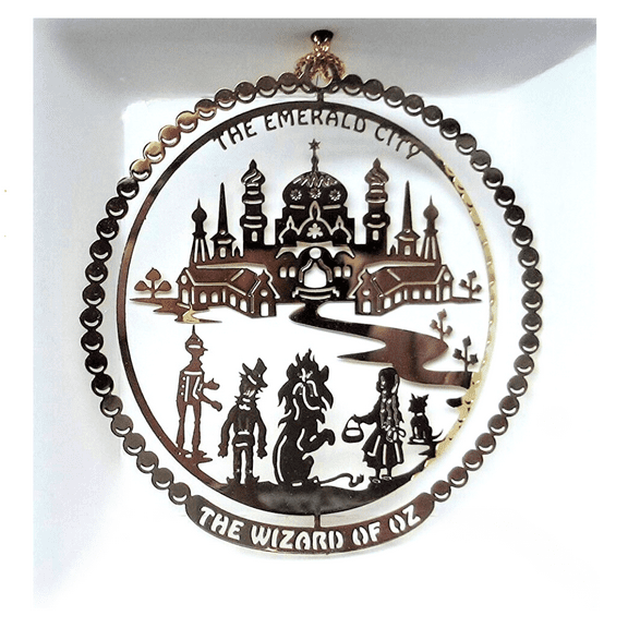Wizard Of Oz Emerald City Yellow Brick Road Ornament Brass Christmas Gift