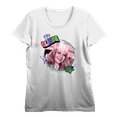 thumbnail image 1 of Wizard Of Oz Glinda
 Women's Vivid White Crew Neck Short Sleeve Crop Tee-Medium, 1 of 2