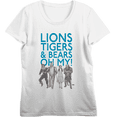 thumbnail image 1 of Wizard Of Oz Lions Tigers & Bears Oh My
 Women's Vivid White Crew Neck Short Sleeve Crop Tee-Medium, 1 of 4