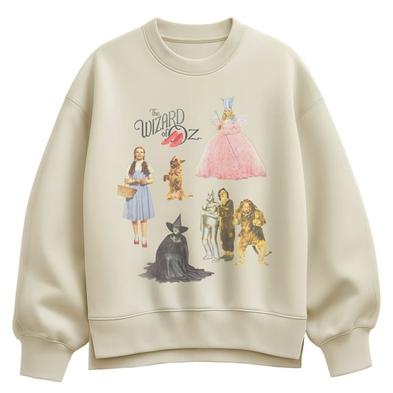 Wizard Of Oz - Oz Group Tonal Washed - Ladies Oversized Fleece Crew Sweatshirt