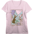 thumbnail image 1 of Wizard Of Oz Wicked Witch Flying Monkey & Guard
 Women's Pink Crew Neck Short Sleeve Crop Tee-Medium, 1 of 4