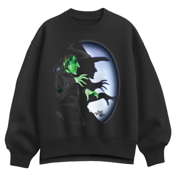 Wizard Of Oz - Wicked Witch - Ladies Oversized Fleece Crew Sweatshirt