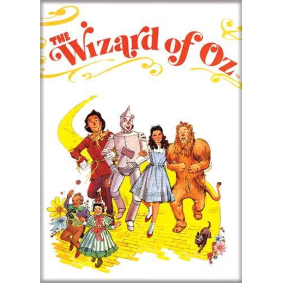 Wizard Of Oz Yellow Brick Road Illustration Magnets 2.5" X 3.5"
