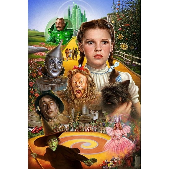 The Wizard of Oz Diamond Art Painting Kits for Adults Diamond Dots Paintings, DIY 5D Paint with Diamonds Pictures Gem Art Painting Kits DIY Adult Crafts 12"x16"