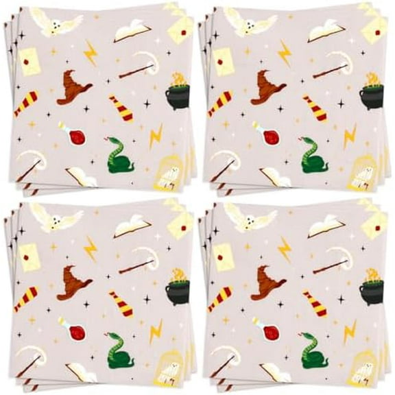 Wizard Paper Napkins - 3-ply, 25 pcs | Kids Party Tablescape, Magic Birthday Cocktail Napkins, Dinner Party Setting, Cute Decorations