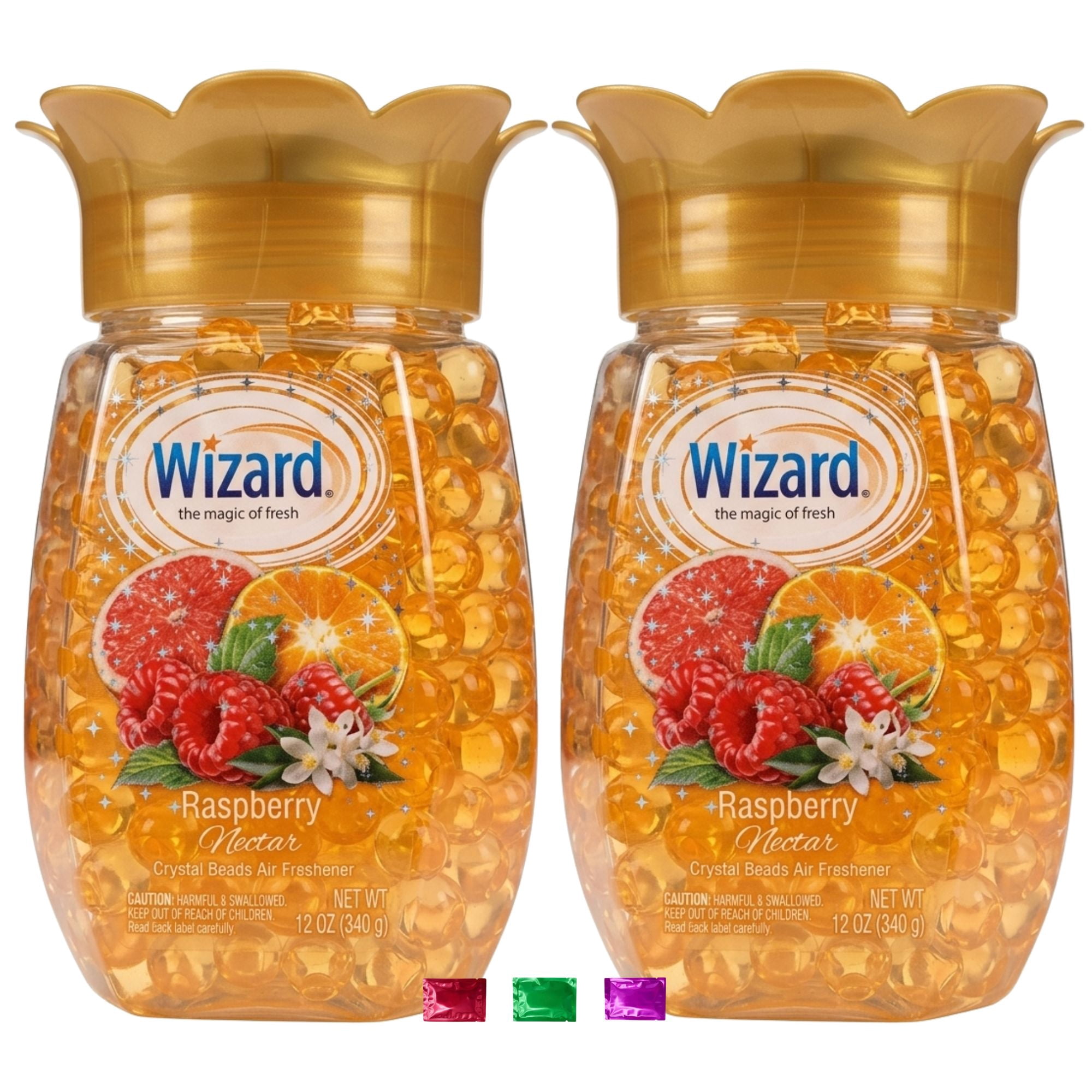 Wizard Raspberry Delight Crystal Beads Air Freshener 12 Oz 2 Pack, Long ...