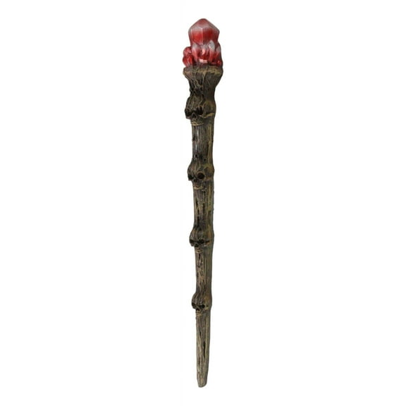Wizard Red Crystal Tree Ent Skulls Cosplay Wand 9.5" Accessory Fantasy Decor