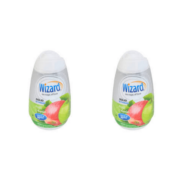 Wizard Solid Adjustable Air Freshener  2 Pack bottles (27.8 oz) Fresh Apples Scent