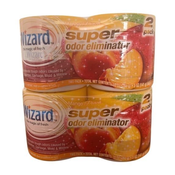 Wizard Super Odor Eliminator Air Freshener, Pack of 4, 5 oz (141g) Each