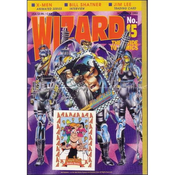 Wizard: The Comics Magazine #15 (with card) VF ; Wizard Comic Book ...