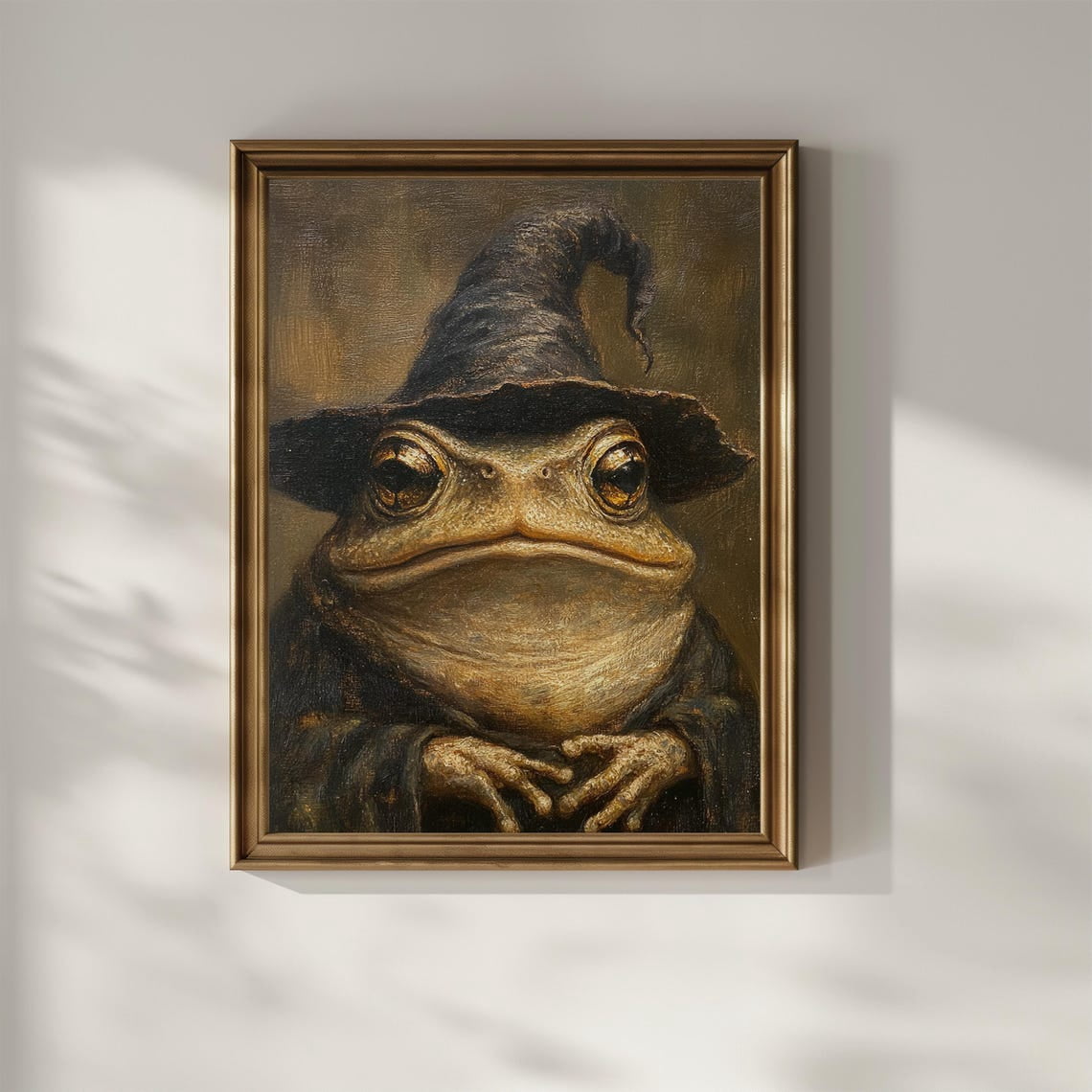 Fat Wizard Frog Wizard Toad Goblincore Antique Moody Goth Gothic Halloween Frog Lover ...
