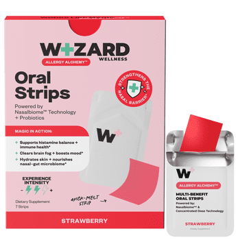 Wizard Wellness Daily Oral Strips, Antihistamine Allergy Support Strips, Strawberry, 7 Count