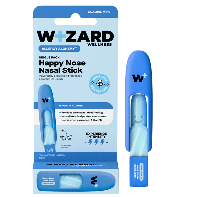 Wizard Wellness Happy Nose Nasal Inhaler Stick, Sinus Support, Glacial ...
