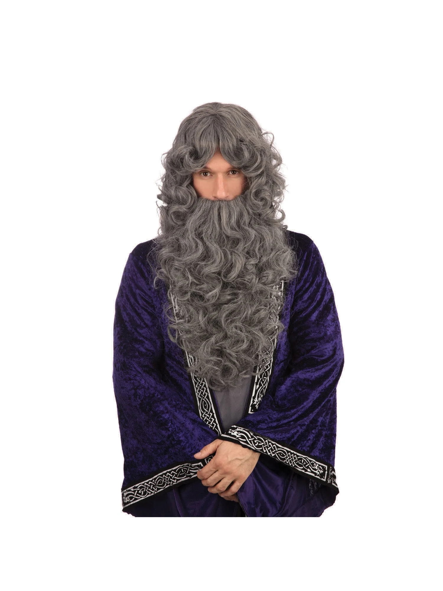 Wizard Wig and Beard Set Grey (Bagged) Wizard Wig and Beard Set Grey (Bagged)