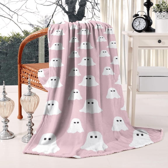 Wizard and Witch Halloween Blanket - Spooky Magic Theme 50x60 Inch Cozy Plush Microfiber Throw for Home Decor
