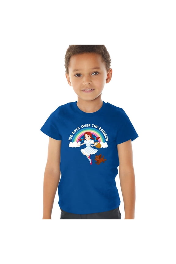 Wizard of Oz 100 Days Over the Rainbow Kids T Shirt (3) for Toddler Boys and Girls, Royal