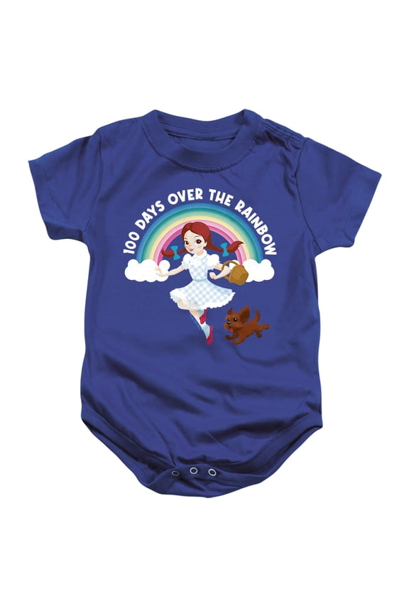Wizard of Oz 100 Days Over the Rainbow Unisex Infant Snap Suit for Baby, Royal, Medium