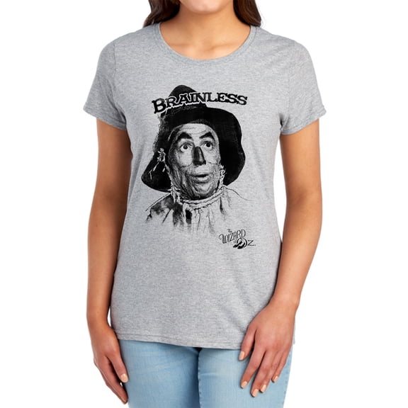 Wizard of Oz Brainless Women's T Shirt, Athletic Heather, Small