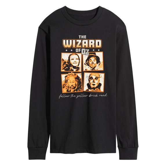 Wizard of Oz - Character Squares Men's Long Sleeve Graphic T-Shirt