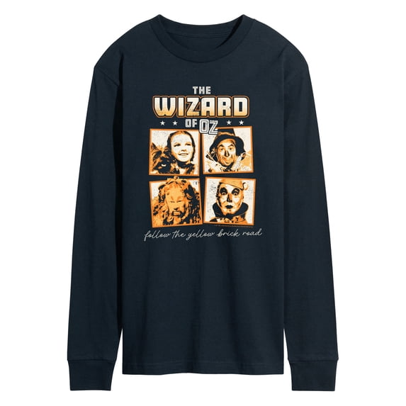 Wizard of Oz - Character Squares Men's Long Sleeve Graphic T-Shirt
