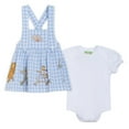 thumbnail image 1 of Wizard of Oz Cowardly Lion Dorothy Scarecrow Matching Family Bodysuit and Square Neck Dress Outfit Set Gingham Newborn to Infant, 1 of 5