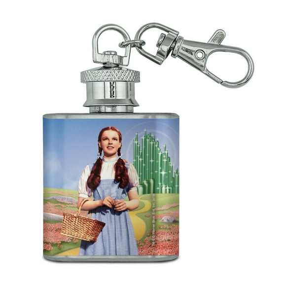 Wizard of Oz Dorothy Character Stainless Steel 1oz Mini Flask Key Chain