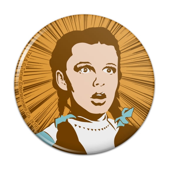 Wizard of Oz Dorothy Not in Kansas Kitchen Refrigerator Locker Button Magnet