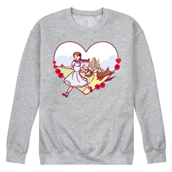 Wizard of Oz - Dorthy And Toto Heart - Men's Crew Neck Fleece Pullover