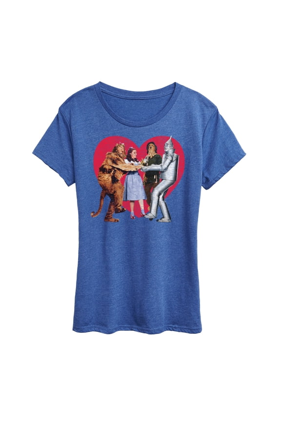 Wizard of Oz - Dorthy and Friends Photo Heart - Women's Short Sleeve Graphic T-Shirt