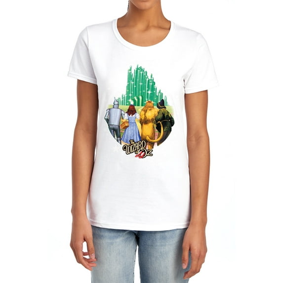 Wizard of Oz Emerald City Women's T Shirt, White, Small