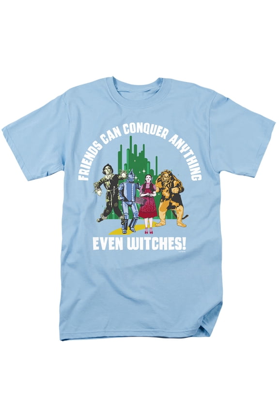 Wizard of Oz Friends Valentine Unisex Adult T Shirt, Light Blue, Large