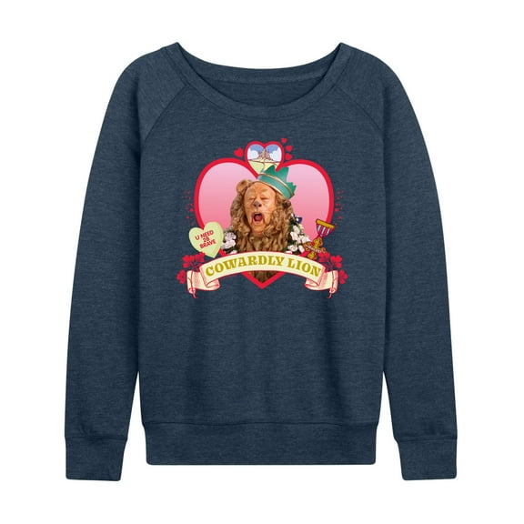 Wizard of Oz - Heart Cowardly Lion - Women's Lightweight French Terry Long Sleeve Shirt
