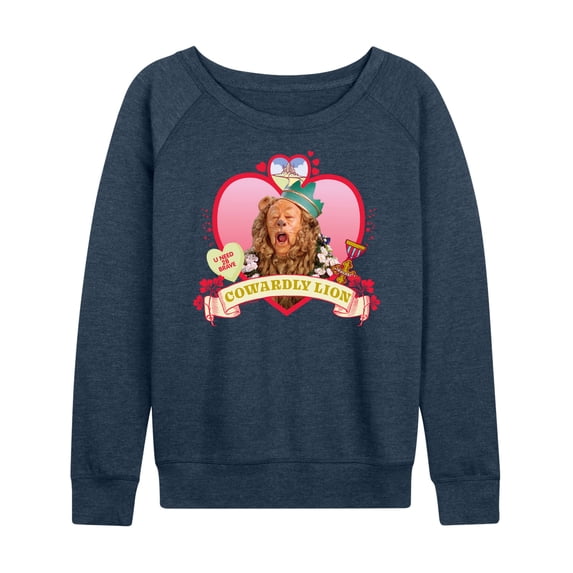 Wizard of Oz - Heart Cowardly Lion - Women's Lightweight French Terry Long Sleeve Shirt