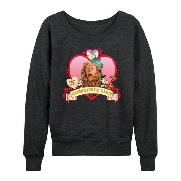 Wizard of Oz - Heart Cowardly Lion - Women's Lightweight French Terry Long Sleeve Shirt