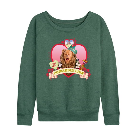 Wizard of Oz - Heart Cowardly Lion - Women's Lightweight French Terry Long Sleeve Shirt