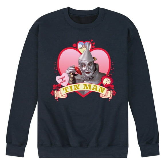 Wizard of Oz - Heart Tin Man - Men's Crew Neck Fleece Pullover