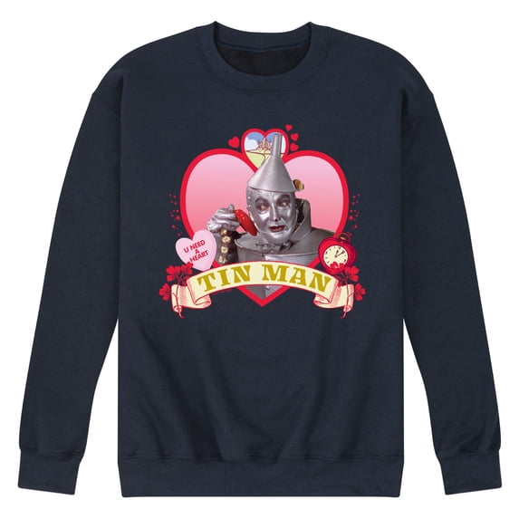 Wizard of Oz - Heart Tin Man - Men's Crew Neck Fleece Pullover