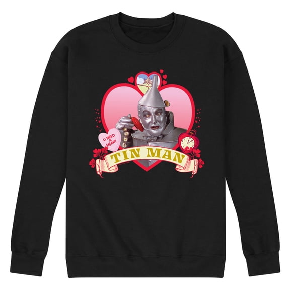 Wizard of Oz - Heart Tin Man - Men's Crew Neck Fleece Pullover