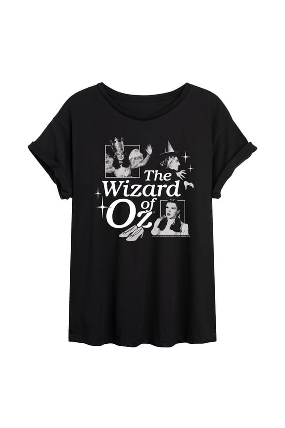 Wizard of Oz - Iconic Squares - Juniors Oversized Graphic T-Shirt