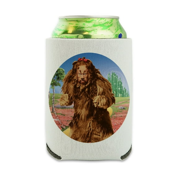 Wizard of Oz Lion Character Can Cooler - Drink Sleeve Hugger Collapsible Insulator - Beverage Insulated Holder
