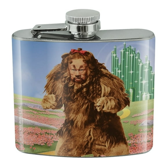 Wizard of Oz Lion Character Stainless Steel 5oz Hip Drink Kidney Flask
