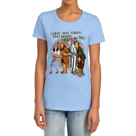 Wizard of Oz Oh My Women's T Shirt (Small) Light Blue