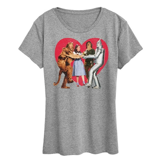 Wizard of Oz - Oz Group Photo Heart - Women's Short Sleeve Graphic T-Shirt