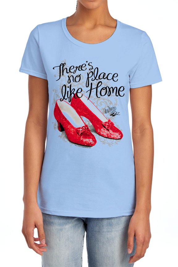 Wizard of Oz Ruby Slippers Women's T Shirt, Light Blue, Large