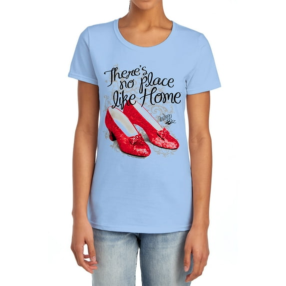 Wizard of Oz Ruby Slippers Women's T Shirt, Light Blue, Medium