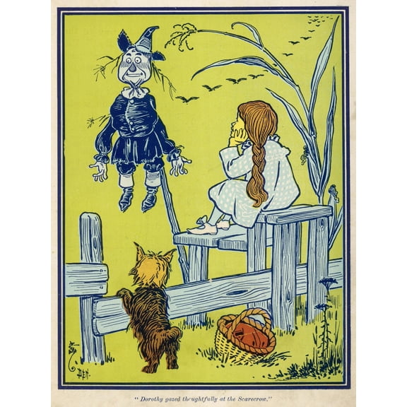 Art.com Wizard of Oz, Scarecrow Art Print, 12" x 16"