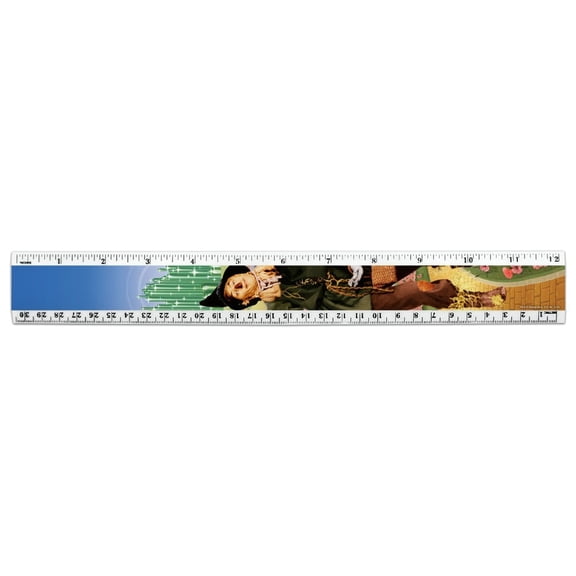 Wizard of Oz Scarecrow Character 12 Inch Standard and Metric Plastic Ruler
