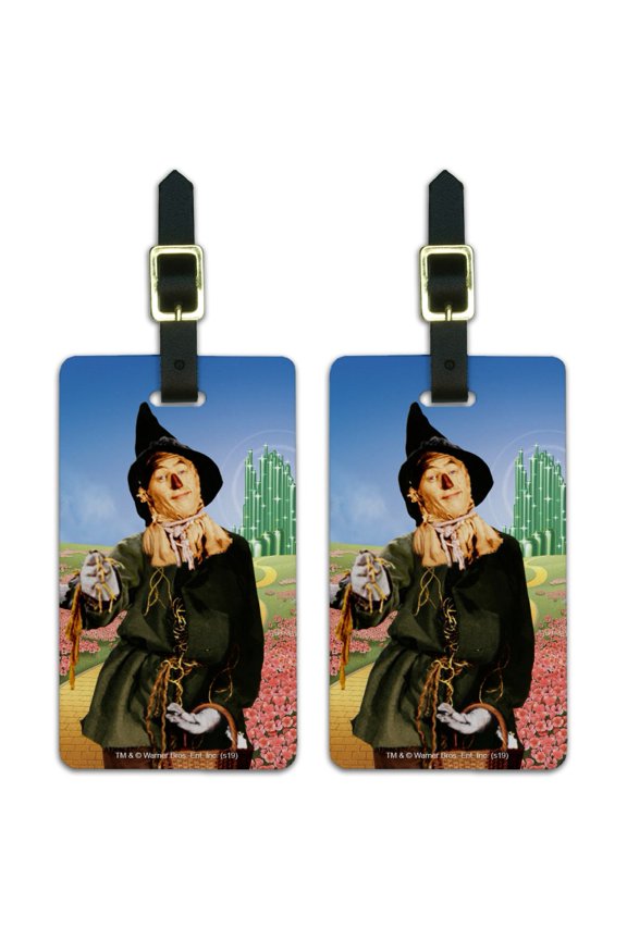 Wizard of Oz Scarecrow Character Luggage ID Tags Suitcase Carry-On Cards - Set of 2